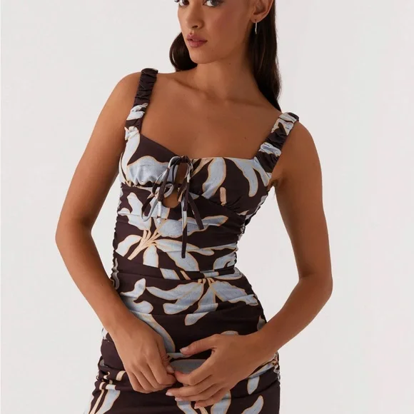 Peppermayo | Dresses | Peppermayo Opulent Brown Mini Dress | Poshmark